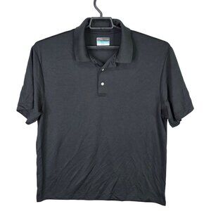 Mens PGA Tour Airflux Black Polo Shirt Short Sleeve 100% Polyester Size XL